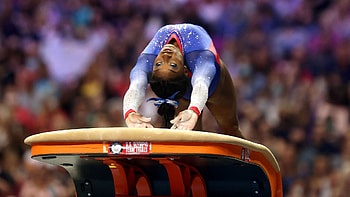 Vault gymnastics, Simone Biles, Olympic gymnastics trials, Day 1 HD wallpaper