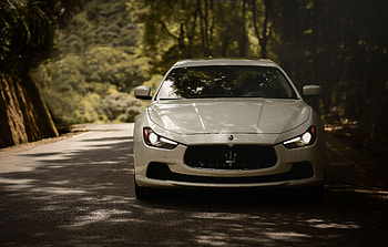 Maserati, Cars, Road, Car, Front View, Machine, Maserati Ghibli HD wallpaper
