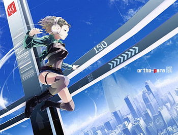 anime girl jumping, other, anime HD wallpaper