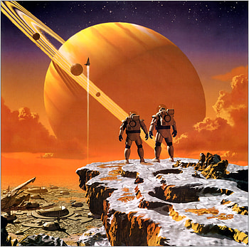 Titan's Sky, landscape, abstract, fantasy, 3d HD wallpaper