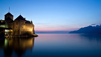 Cities, Rivers, Night, Lock, Lake HD wallpaper