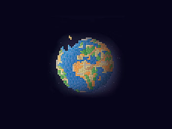 Tetris World, game, world, earth, tetris HD wallpaper