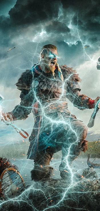 Assassin's Creed Valhalla, Norse mythology, Open-world exploration, Viking warriors HD phone wallpaper