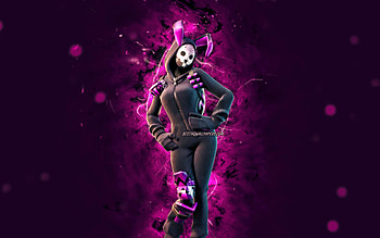 Dark Bunny Brawler, , purple neon lights, Fortnite Battle Royale, Fortnite characters, Dark Bunny Brawler Skin, Fortnite, Dark Bunny Brawler Fortnite HD wallpaper