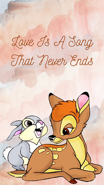 Bambi, love, friendship, qoute, disney, thumper HD phone wallpaper