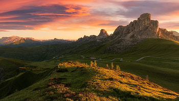 Landscape, road, nature, mountain HD wallpaper