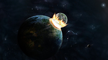 Moon and Earth View from Space Wide for (47 ) – HD wallpaper