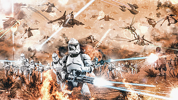 Movie - Star Wars Episode II: Attack Of The Clones Star Wars Clone Trooper Battle HD wallpaper