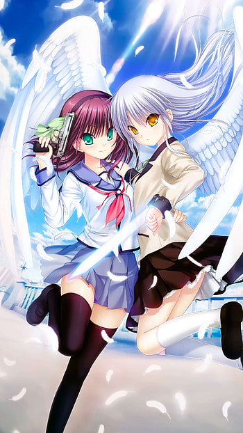 Angel Beats!, Yuri Nakamura, Kanade Tachibana, Kawaii Mobile HD phone wallpaper