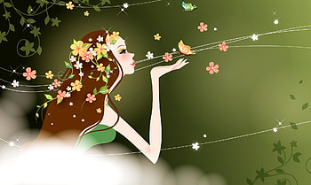 Beauty in Art, Flower, pretty, Art, Beauty HD wallpaper