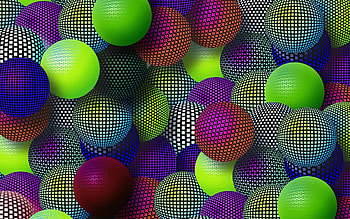 Multicolored, Motley, 3D, Grid, Balls, Lots Of, Multitude, Diversity, Variety HD wallpaper