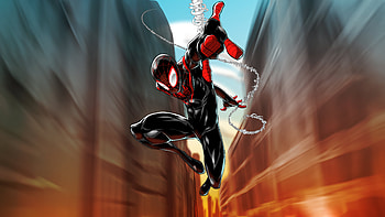 Miles Morales Takes The Stage, miles-morales, spiderman, superheroes, artwork, artist, digital-art, deviantart HD wallpaper