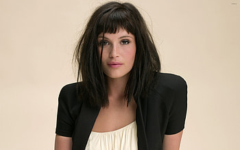 Gemma Arterton, White Top, Black Jacket, Celebrity HD wallpaper