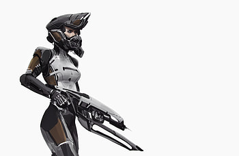 Weapon, Miscellanea, Miscellaneous, Girl, Helmet, Armor, Armour HD wallpaper