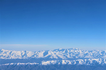 Sky, blue, mountains, nature, clean HD wallpaper