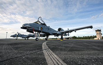 Fairchild Republic A-10 Thunderbolt II, american attack aircraft, A-10 at military airfield, USAF, military aircraft HD wallpaper