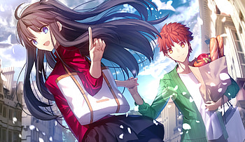 Anime - Fate/Stay Night: Unlimited Blade Works Shirou Emiya Rin Tohsaka HD wallpaper