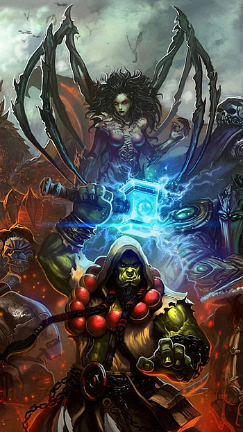 Queen of Blades and Thrall, Heroes of the Storm HD phone wallpaper