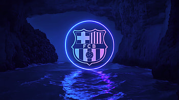 Neon: FC Barcelona, FC Barcelona, Sports HD wallpaper