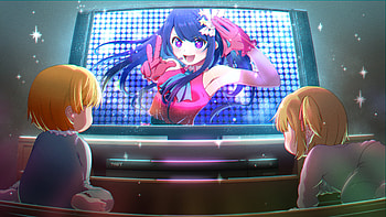 Oshi no Ko : Ruby, Aquamarine & Ai Hoshino Anime Spotlight, Ruby Hoshino, Aquamarine Hoshino, Ai Hoshino, Anime, Oshi no Ko HD wallpaper