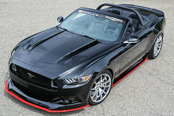 Summertime Bliss in a 2015 Ford S550 Ragtop Mustang, Black, Conv, Ford, Custom Wheels HD wallpaper