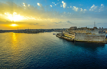 Sunrise, Nature, Rise, Malta, Harbor, Valetta, Valletta HD wallpaper