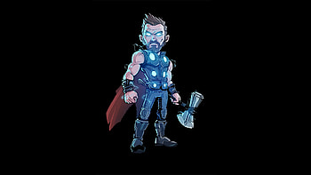 Thor, glowing suit, artwork HD wallpaper