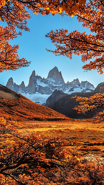 mountain, landscape, nature, fall HD phone wallpaper