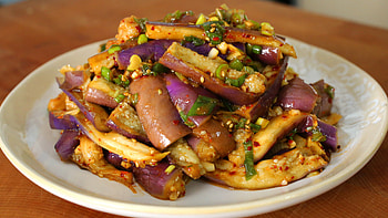 Eggplant side dish, Gaji Namul recipe, Healthy vegetable dish, Korean cuisine HD wallpaper