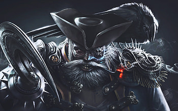 one-eyed pirate, raven, temenota, fairy tale characters, hook, pirate, scary characters HD wallpaper