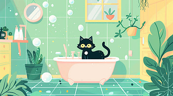 Bubble Bath Kitty in, Animal, cat, pet, bathtub, bathroom HD wallpaper