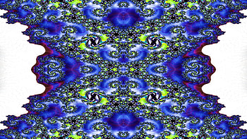 Trippy Psychedelic Fractal, trippy, psychedelic, aesthetic, blue, Abstract, fractal, abstract blue HD wallpaper