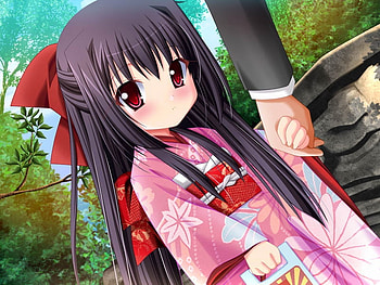 cute little girl, japanese clothes, cute, girl, anime HD wallpaper