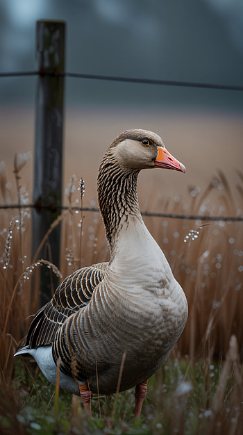 Misty Meadow Goose — HD phone wallpaper