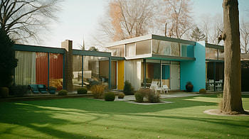 Modern Home with Lush Lawn, lawn, house HD wallpaper