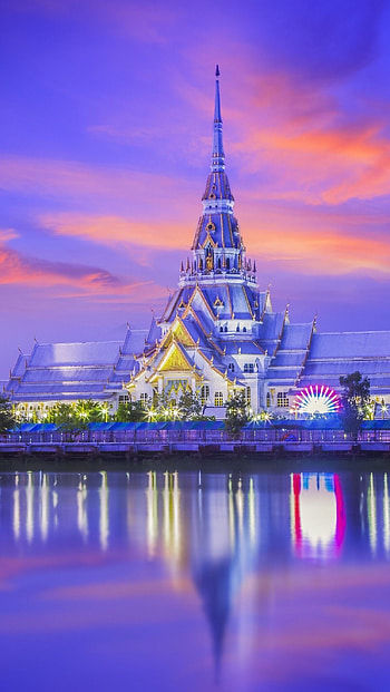 Wat Sothonwararam, Bangkok HD phone wallpaper