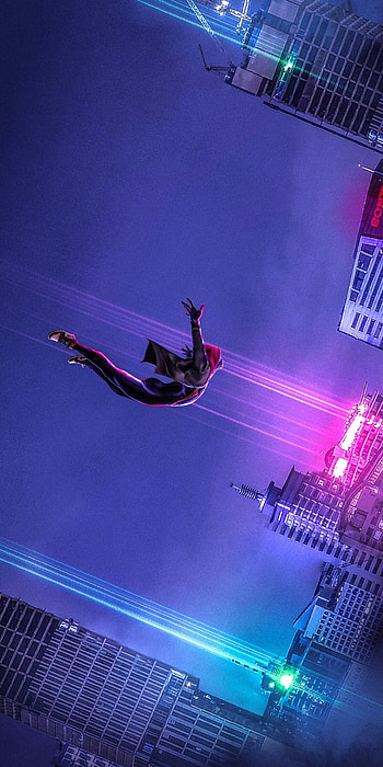 Miles Morales - Top 65 Best Spider Man Miles Morales Background, Spider Man Blue HD phone wallpaper