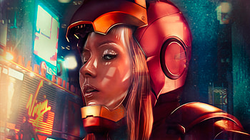 Iron Girl Artwork, iron-man, superheroes, digital-art, artwork, behance HD wallpaper