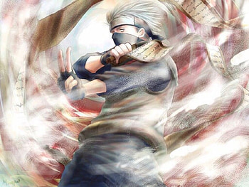 kakashi wind, naruto, anime, kakashi, ninja HD wallpaper