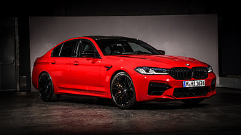 BMW M5 Competition Red 2020 HD wallpaper