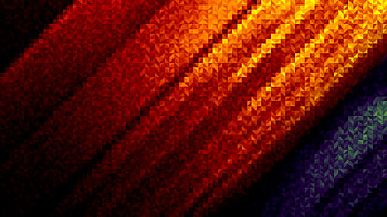 Orange pixels, geometry, abstract HD wallpaper
