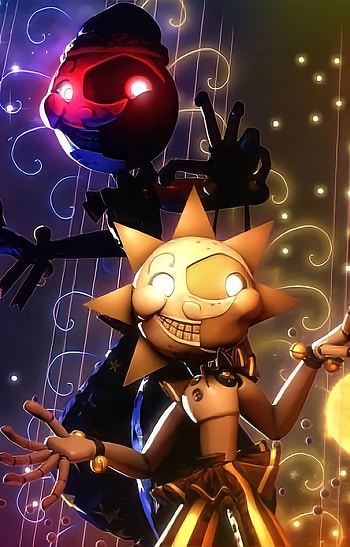 Moondropandsundrop, moondrop, sundrop, fnaf, securitybreach HD phone wallpaper
