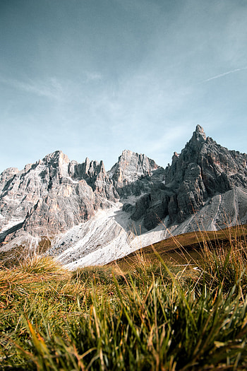 Landscape, Nature, Grass, Mountains, Rocks, Lawn HD phone wallpaper