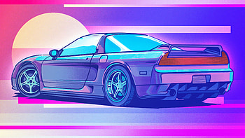 Honda Nsx Retrowave Art , honda-nsx, honda, cars, retrowave, artist, artwork, digital-art HD wallpaper