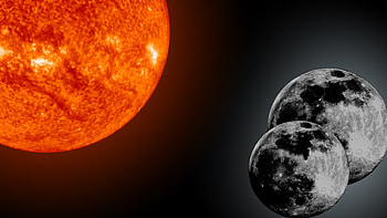 Moon ans sun, moon, sun, dark, light HD wallpaper