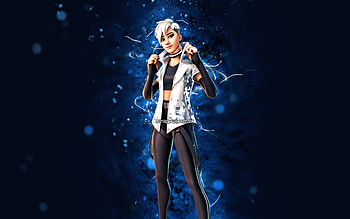 Customized Captain, , blue neon lights, Fortnite Battle Royale, Fortnite characters, Customized Captain Skin, Fortnite, Customized Captain Fortnite HD wallpaper