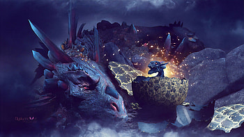 Dragon birth, Dragons HD wallpaper
