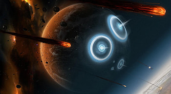 Planets, Universe, Wreckage, Detritus, Asteroids, Attack HD wallpaper