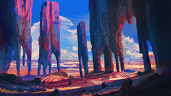 The Pillars, artist, artwork, digital-art, artstation HD wallpaper