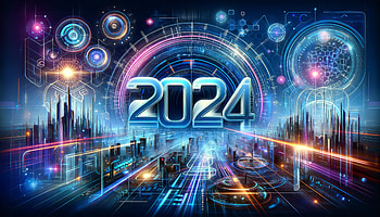 Futuristic 2024 Digital World, 2024, New Year 2024 HD wallpaper